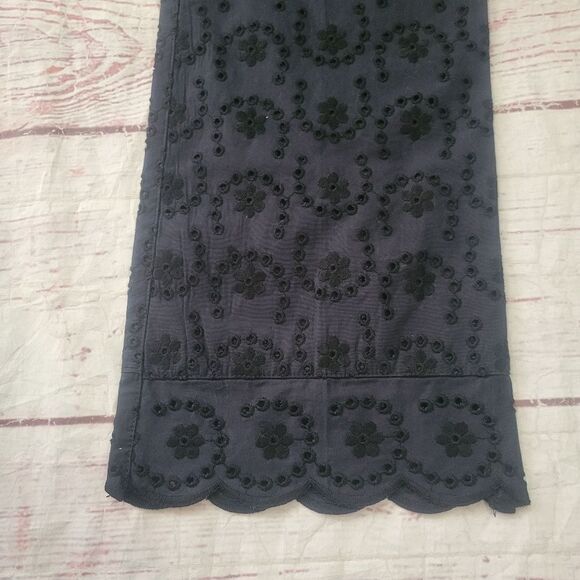 Moschino Eyelet Pants With Faux Leather Accents Size 8 - Picture 4 of 6